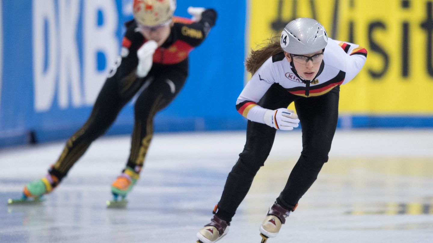 Trainingsunfall in Dresden: Schnittwunden im Gesicht: Eckstein verletzt zu Shorttrack-WM